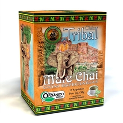 Chá Misto Orgânico Mate Chai (Mate com Especiarias) Tribal Caixa 30G 15 Sachês