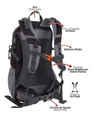 MOCHILA CAMPING DISCOVERY 40 LTS 20728 - Elite Store