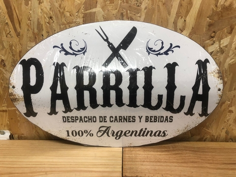 3 PARRILLA Despacho de carnes y Bebidas 100% Argentinas - 60 x 42