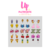Adesivos para unhas alpaca, gatinho e pizza