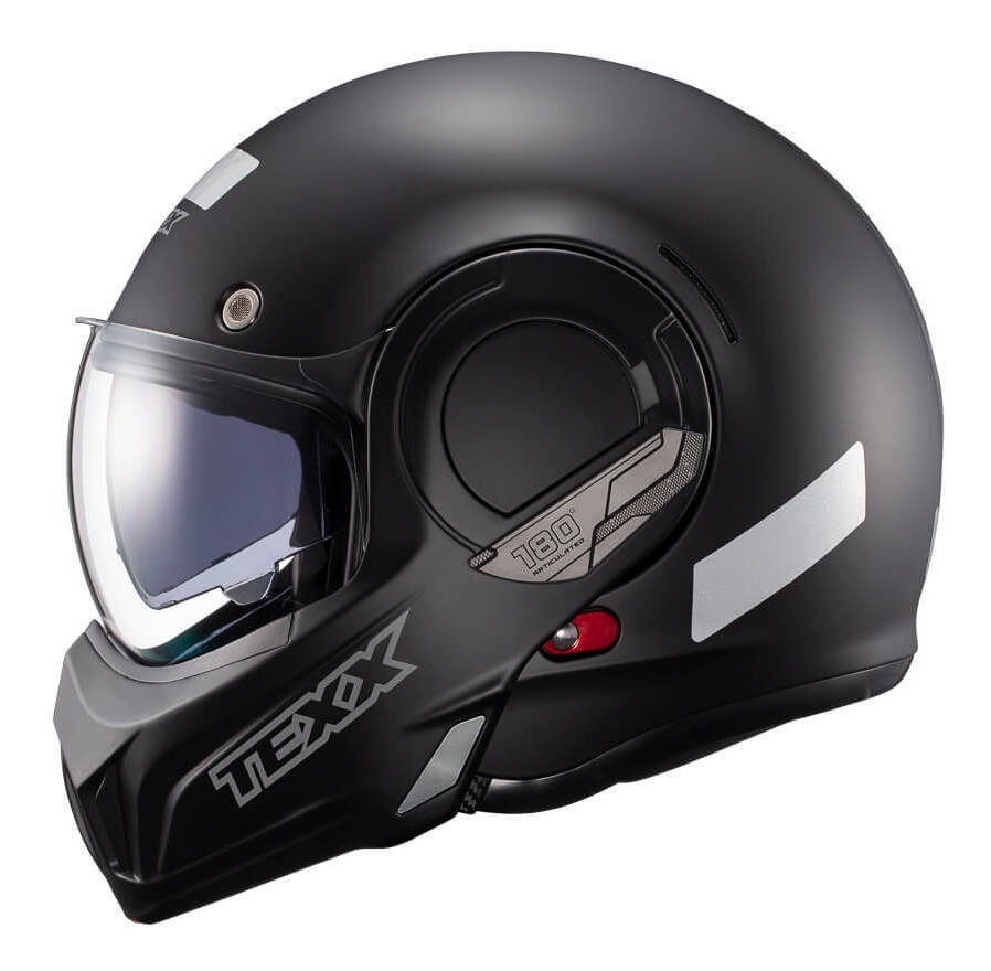 Capacete Moto Texx Stratos Preto Fosco Articulado Abre 180º