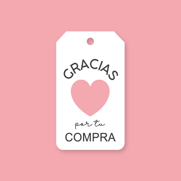 Tag Gracias Por Tu Compra Calado 7 5x4 5cm Unico