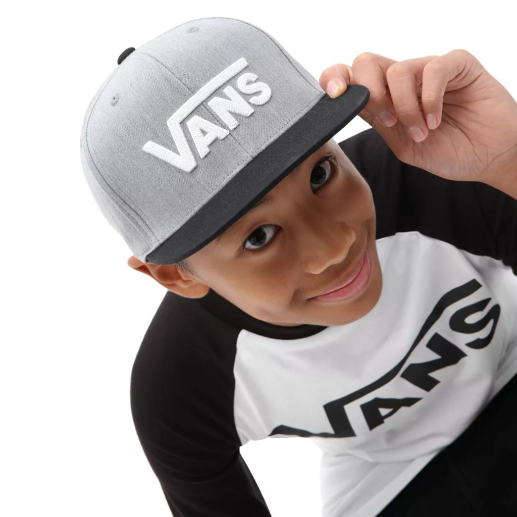 BONE VANS BY DROP V II SNAPBACK BOYS HEATHER GREY | VN0A36OUHGB