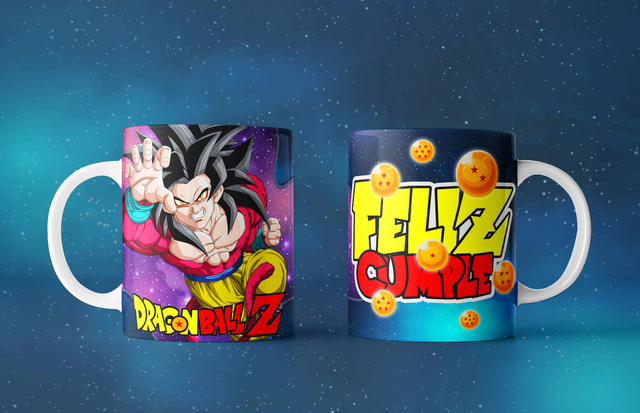  Plantillas para Tazas Feliz Cumpleaños Dragon Ball Z