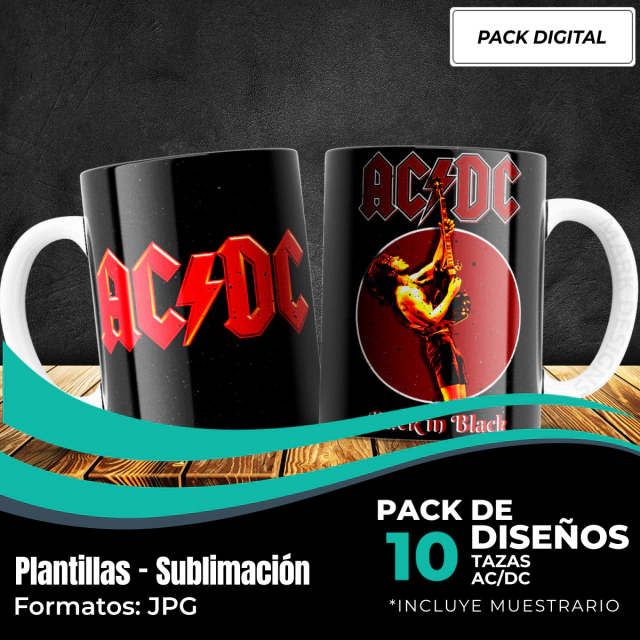 Diseños Tazas AC/DC - Modelo 1 - Comprar en Digi Card