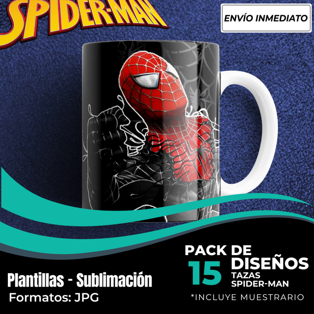 Plantillas para Tazas El Hombre Araña - Modelo 1