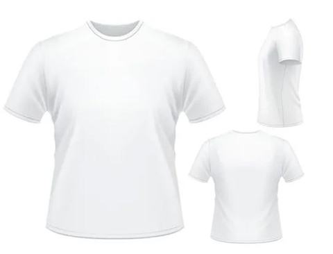camiseta branca gola v frente e verso