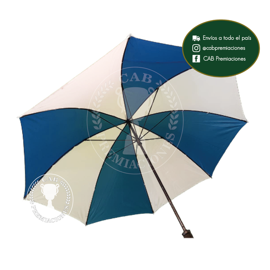 Paraguas sombrilla importado - azul y blanco - sistema prowind