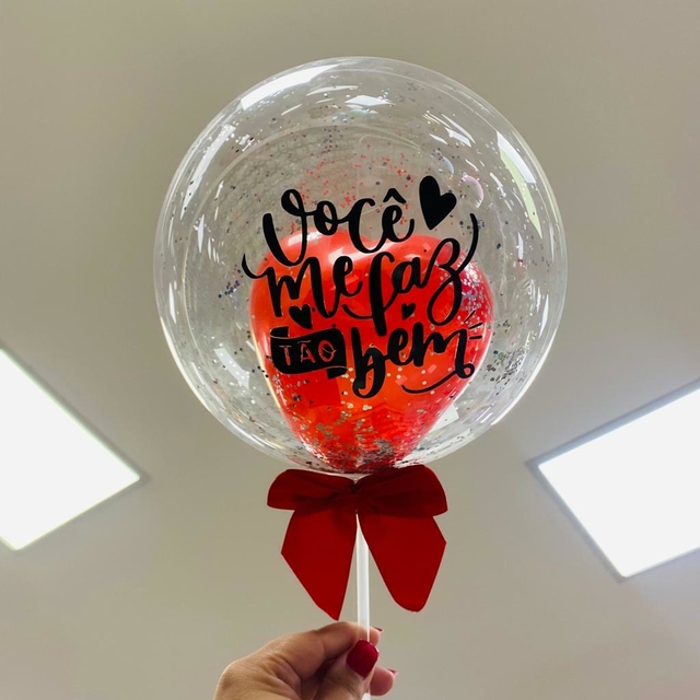 Balão Bubble Mini Dia dos Namorados