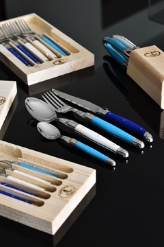 Set Cucharas de Mesa Azul Laguiole x6 Piezas - ParaCasa Ba