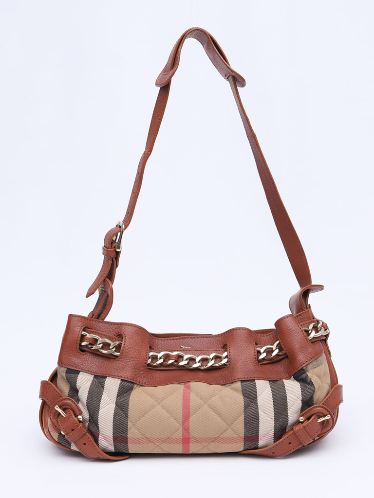 burberry nova check shoulder bolsa