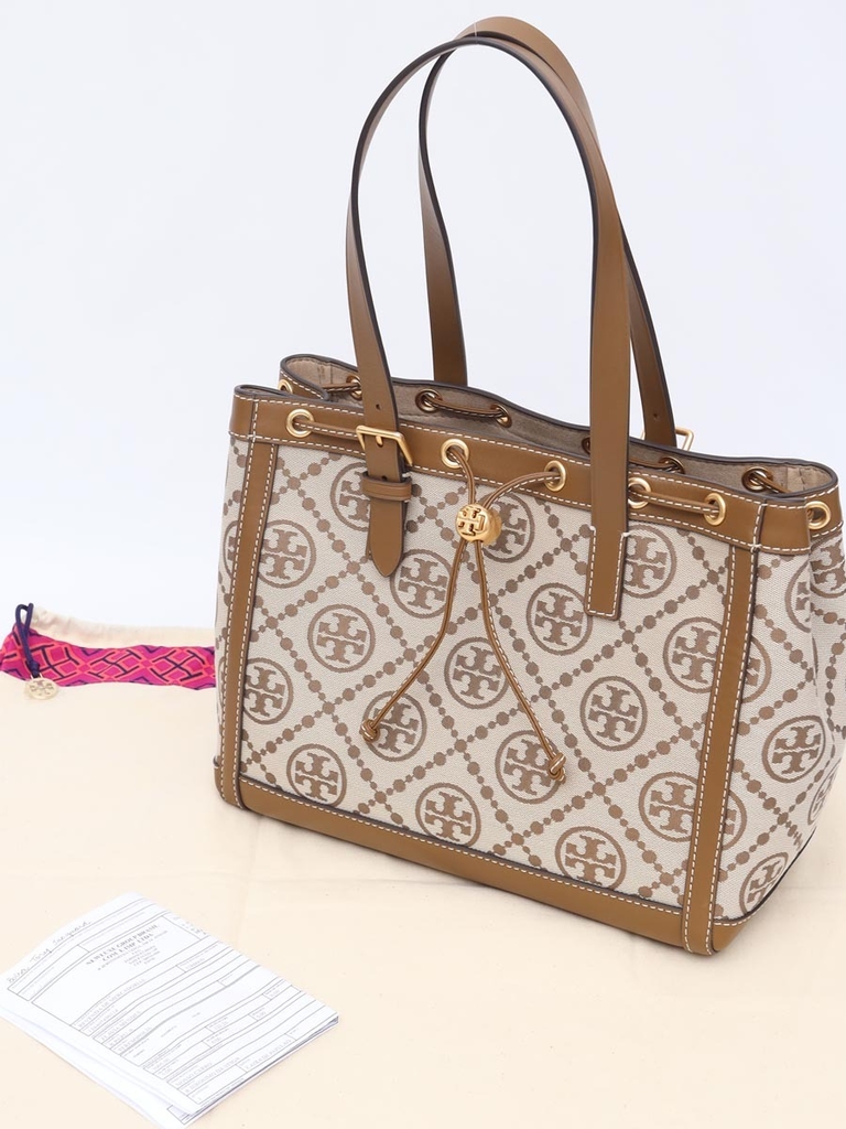 Bolsa Tory Burch Tote T Monogram Jacquard