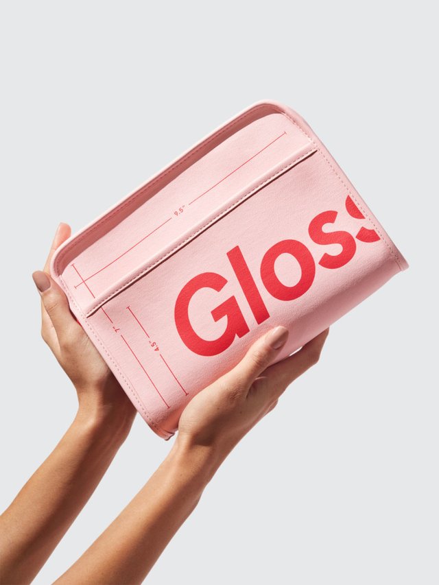 glossier zip bolsa