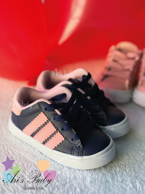 Zapatillas tipo NEO "Adidas" Azul y rosa