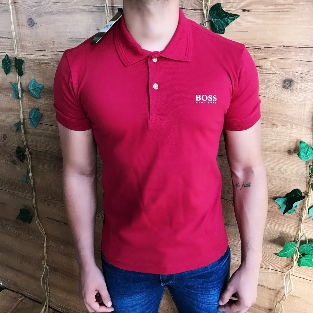 camisa gola polo boss