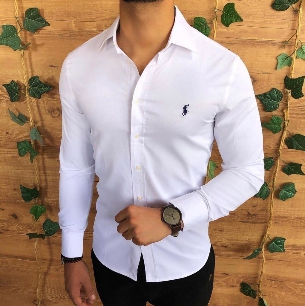 Camisa Social Ralph Lauren - Branca - EleganceOutlet