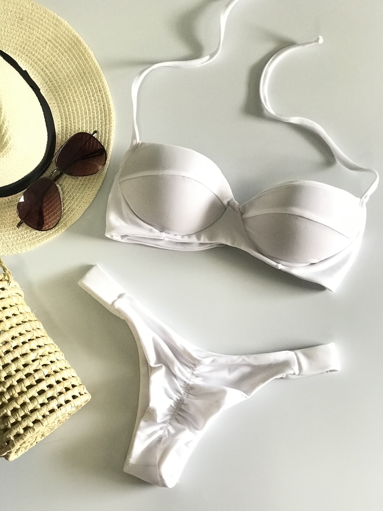 Biquini branco meia taça Clearance