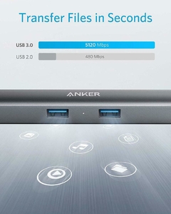 Hub Anker USB-C (5-in-1, Slim) - USB 3.0, HDMI y Red - Modelo 533