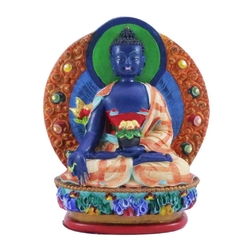 Buda sentado artesanal colorido