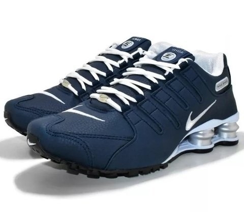 nike 4 molas branco e azul