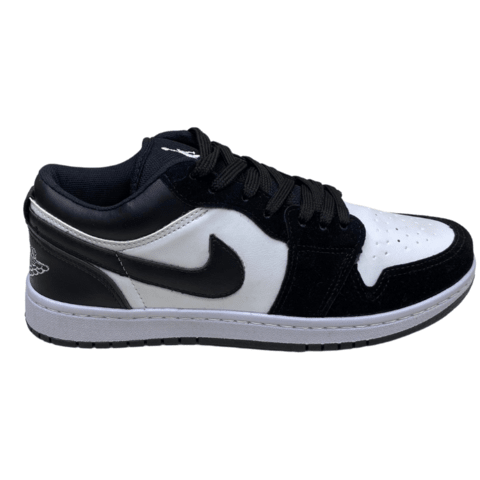 TÊNIS AIR JORDAN 1 LOW CANO BAIXO CAMURSA PRETO BRANCO E ROSA