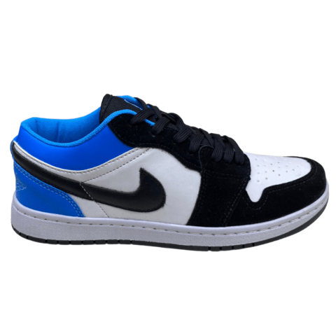 dunk low azul e preto