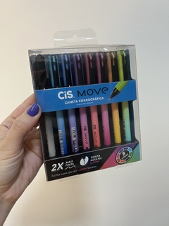 Kit Caneta Esferográfica Move 0.7mm 8 cores Cis - loja online