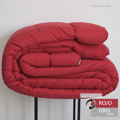 Acolchado Rojo/Gris Reversible 1 Plaza y 1/2 en internet