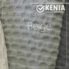 Cover Rustico Palette Kenia Beige 1 Plaza y 1/2 - tienda online