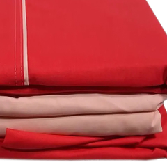 Sabanas Danubio Colors 144 Hilos King Rojo - Ensueños Hogar