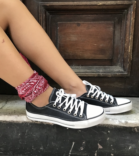 Sneakers Star Bajitas Sin Plataforma Negras - MARIA PE
