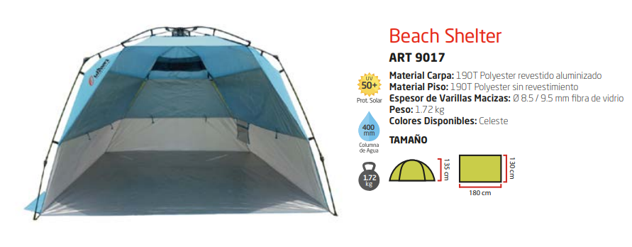 CARPA BEACH SHELTER XL - Outdoors Professional