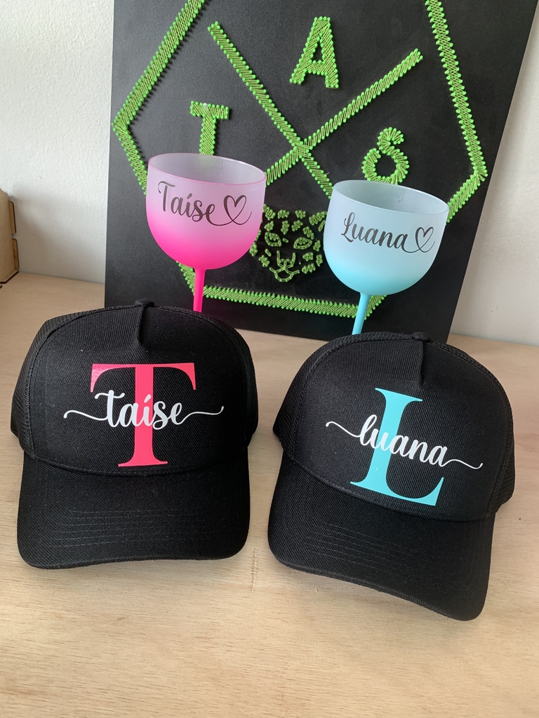 Kit Boné e Taça de Gin Personalizado