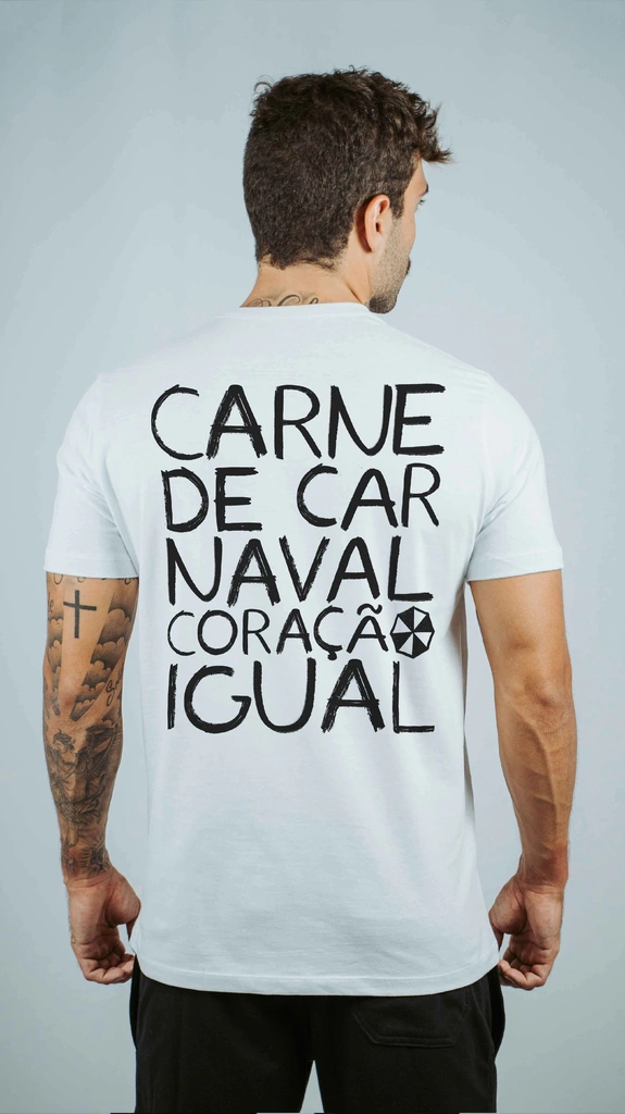 Camiseta Carne de Carnaval 22' 360° Branca