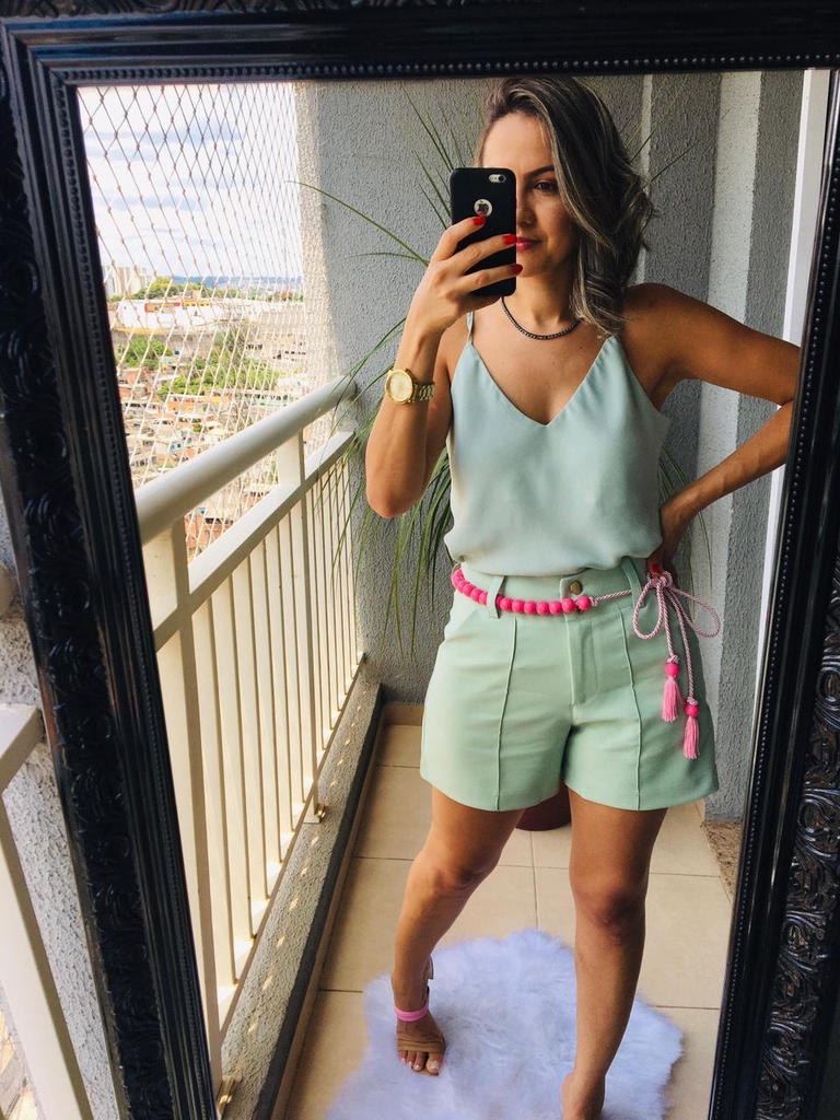 shorts verde agua