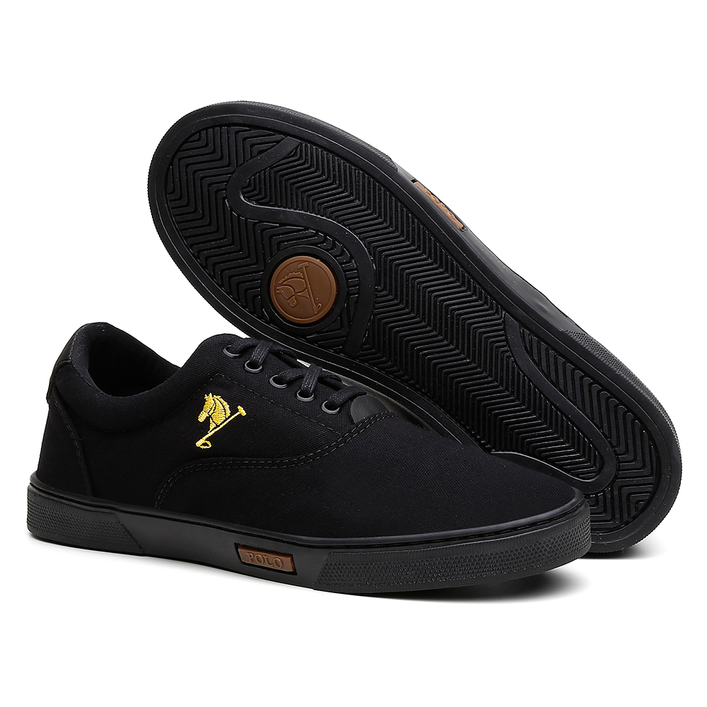 Tênis polo play Sapatenis Masculino Casual - sola black