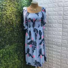 Vestido midi com lastex Tam: M