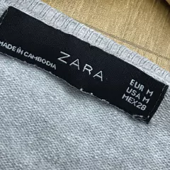 Blusinha cinza Zara Tam: M - Brechó Versátil Santo André
