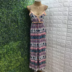 Vestido estampado longo Tam: GG