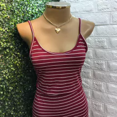 Vestido longo listrado Toque De Cor Tam: G na internet