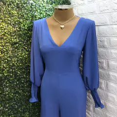 Macacão longo azul Amorela Tam: P - comprar online