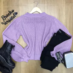 Blusa lilás de tricot Tam: M