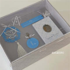 Imagem do Kit Completo para Primeira Comunhão com caixa (Rosa ou Azul)