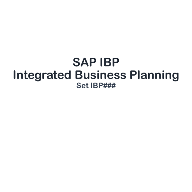 SAP IBP / Integrated Business Planning / v2308