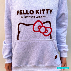 Hello Kitty by ILM - Moletom Lovely Pets Infantil - Branco Mescla - Loja Luisa Mell