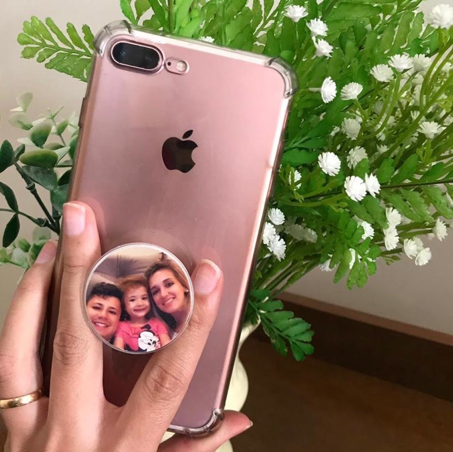 Pop Socket CELULAR Coração - 1 aplicador e 3 fotos