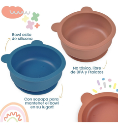 Bowl de silicona con sopapa Osito en internet