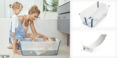 FLEXI BATH - bañera plegable STOKKE - transparente y azul