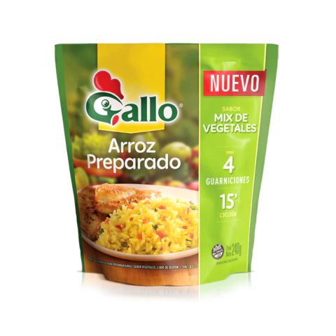 Arroz Preparado Sabor Mix Vegetales Gallo 240gr