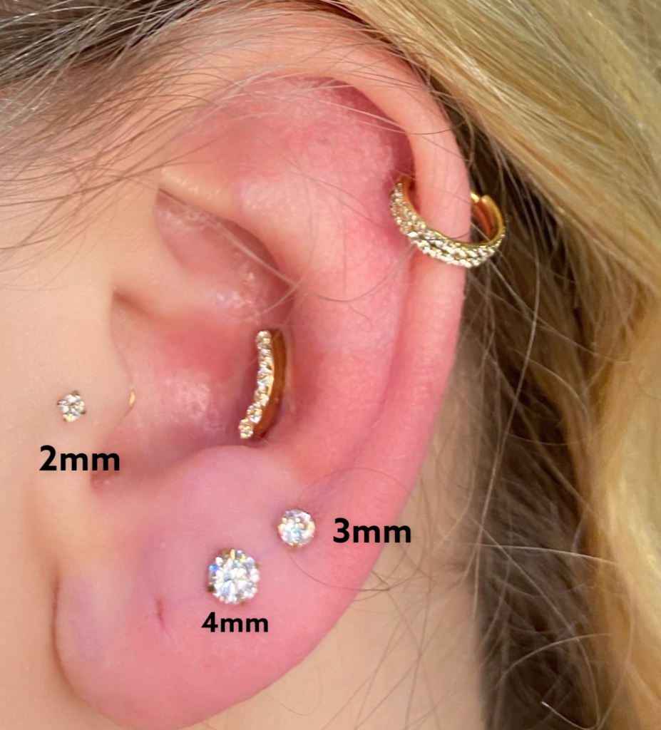 Piercing Sobrancelha Com Detalhe Rook Varios Tamanhos